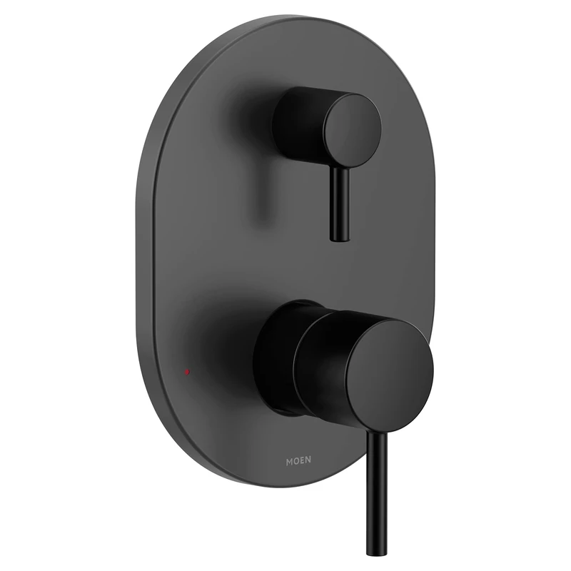 Moen UT3290BL Align M-CORE 3-Series 2-Handle Shower Trim with Integrated Transfer, Valve Required, Matte Black
