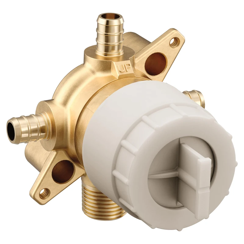 Moen U140X M-CORE 3-Series 4 Port Tub and Shower Mixing Valve with Crimp Ring PEX Connections, or Unfinished