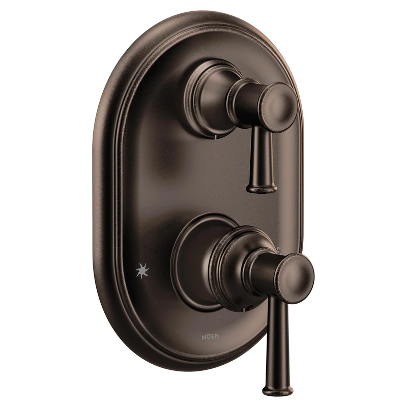 Moen UT3322ORB Belfield M-CORE 3-Series 2-Handle Shower Trim with Integrated Transfer, Valve Required, Oil-Rubbed Bronze