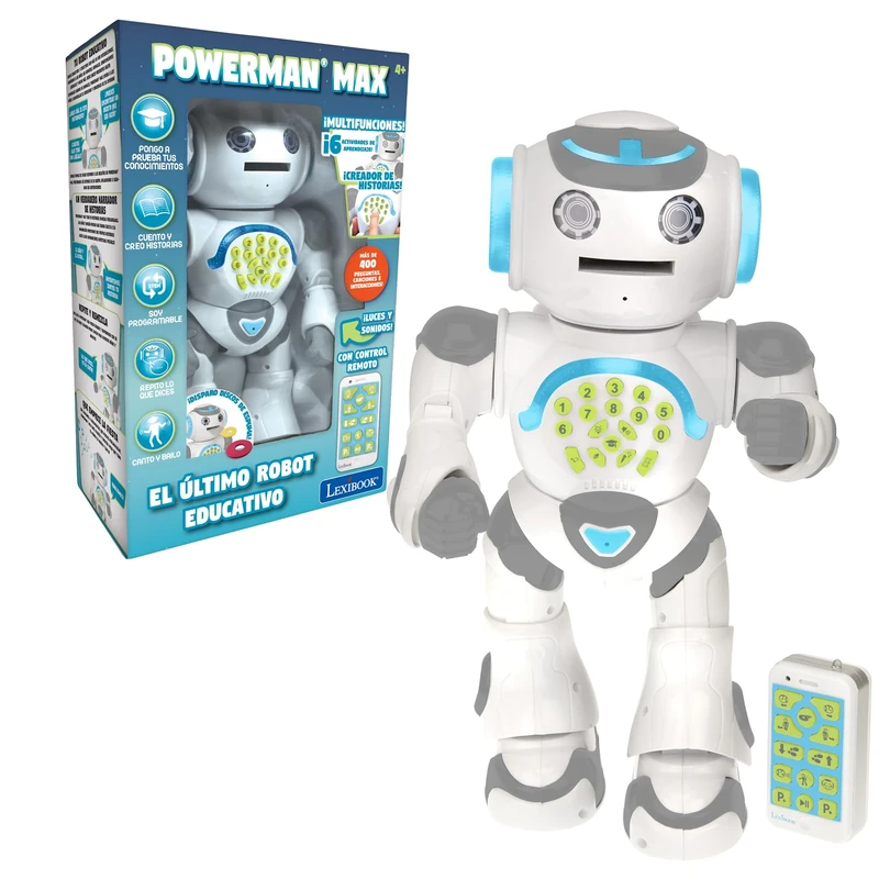 Lexibook, Powerman MAX ROB80ES Talking Robot Toy, Multicoloured, Spanish