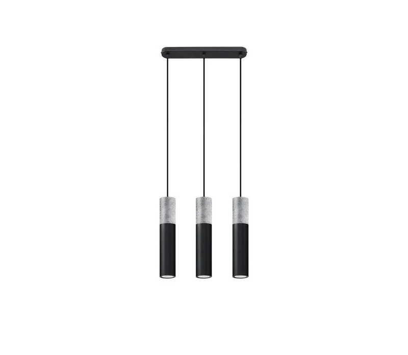 Sollux BORGIO SL.0652 Triple Hanging Pendant Light Grey, Black GU10