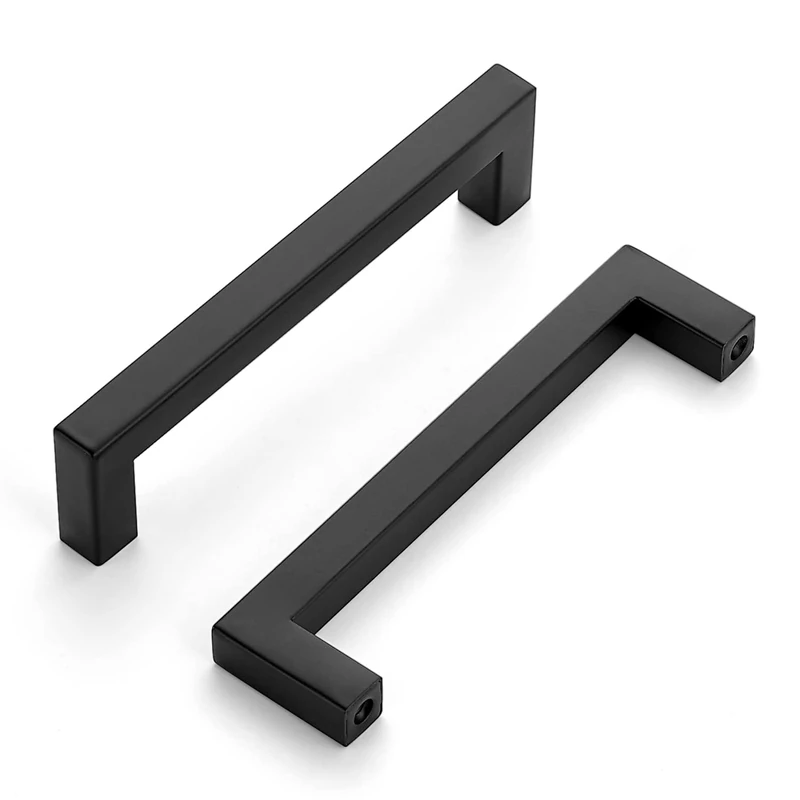Home Expert 30 Pack 5 Inch Cabinet Handles Matte Black Cabinet Pulls Black Square Drawer Pulls Kitchen Cabinet Hardware Kitchen Handles