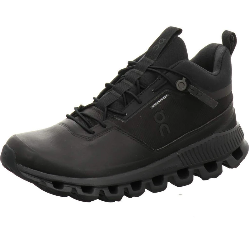 ON Running Womens Cloud Hi Waterproof Mesh Black Trainers 4 UK