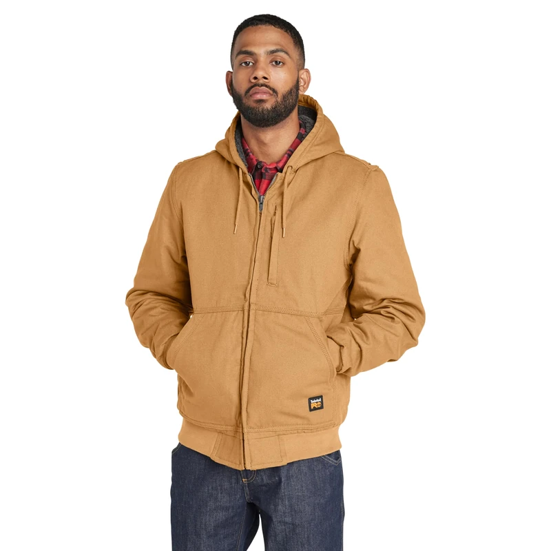 Timberland PRO Men's A1VB4 Gritman Canvas Hooded Jacket - XX-Large - Dark Wheat - Image 1
