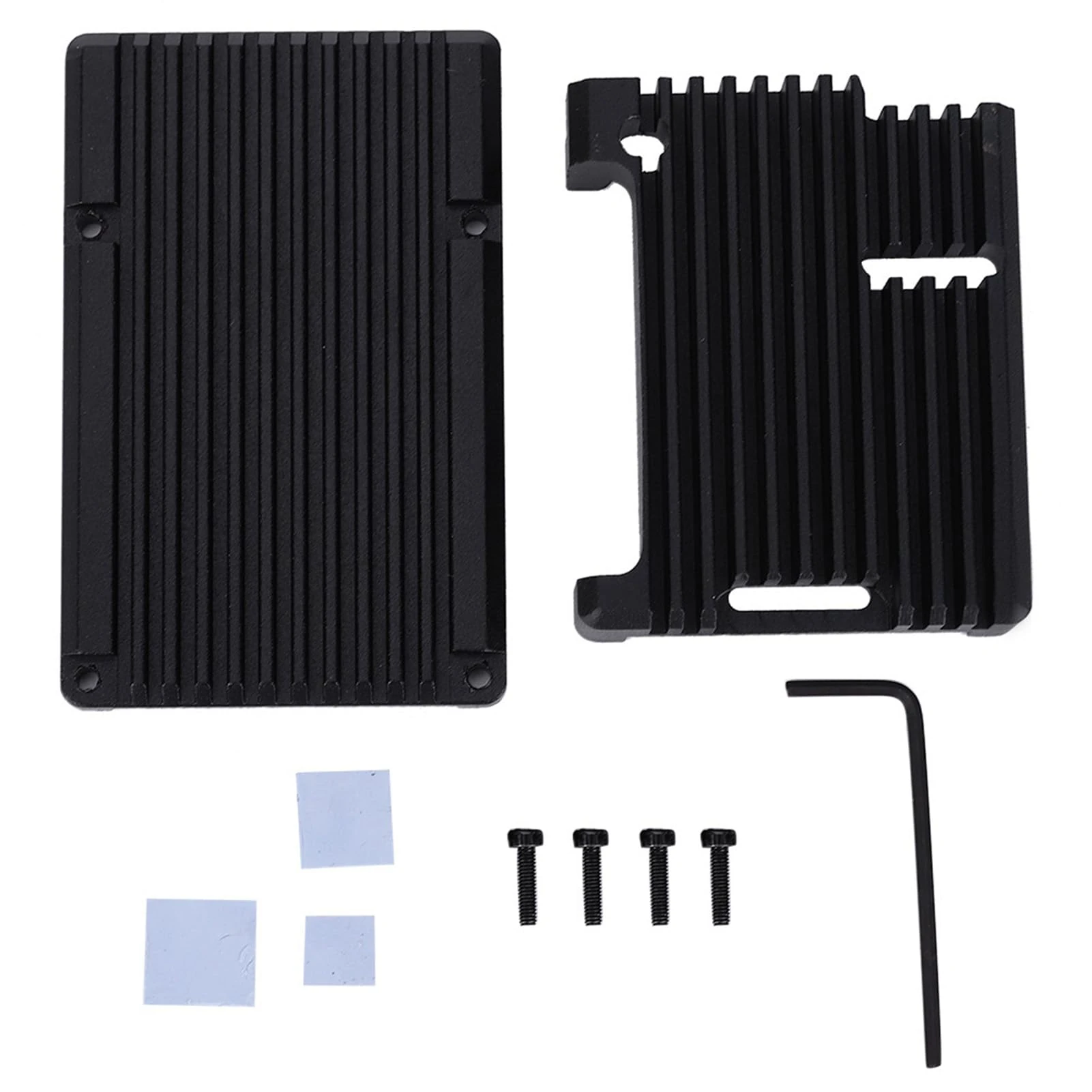 Raspberry Pi Case Black Aluminium Alloy Rectangular RaspberryPi 3 Model B 2b/3b+ Motherboard Shell Box Without Fan