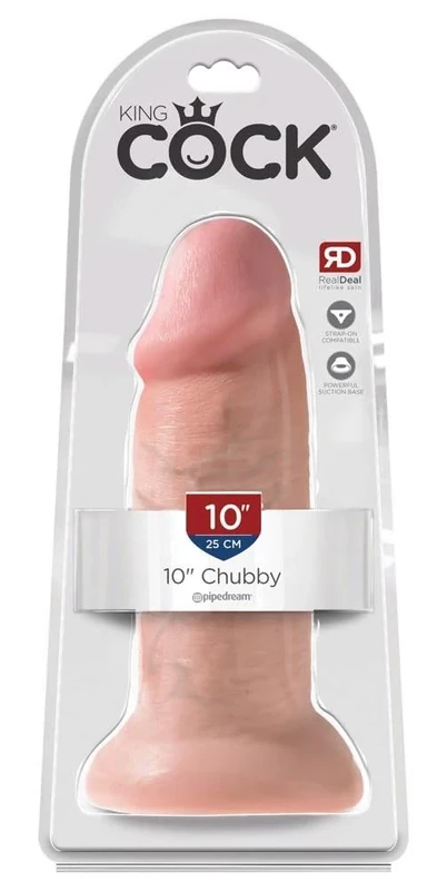 King Cock 10" Chubby Dildos Hautfarben Hell One Size
