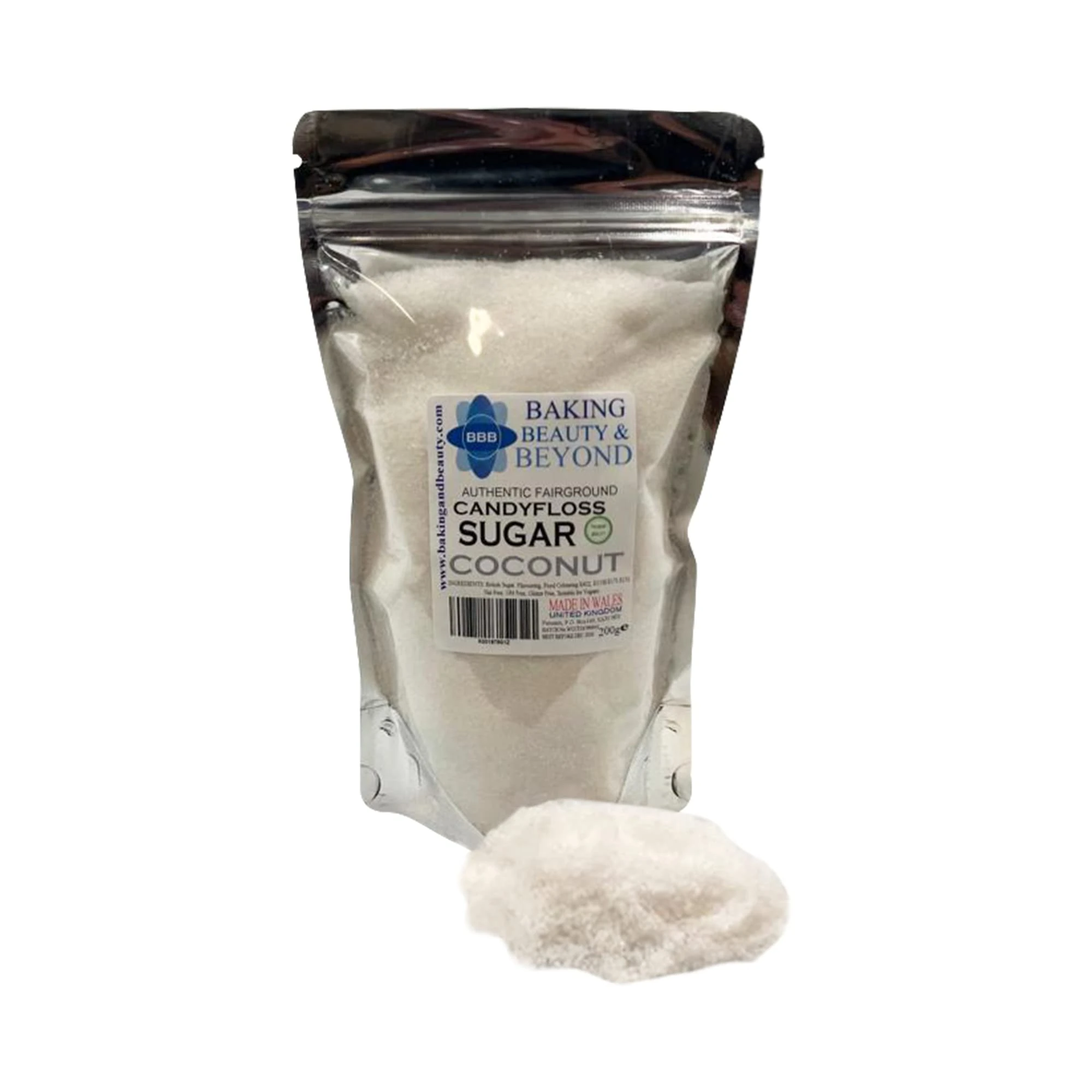 Baking Beauty and Beyond Premium Candy Floss Sugar 200g - Coconut Flavour