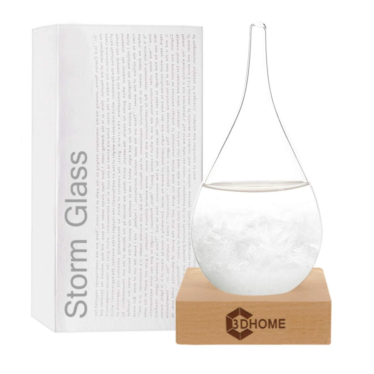 Unique Christmas Gifts for Men Women,Storm Glass Stylish Creative Desktop Decorative Bottle Water Drop Glass Barometer Weather Forecast Bottle Weather Station, High-Grade Home and Office Decoration