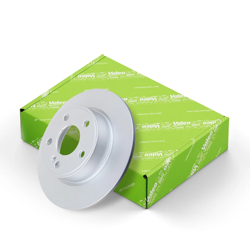 VALEO - Coatedbrake discs - 672515 - Box of 2 solid discs - Rear axle - Similar to OE design and quality - Valeo, Braking expert since 1923