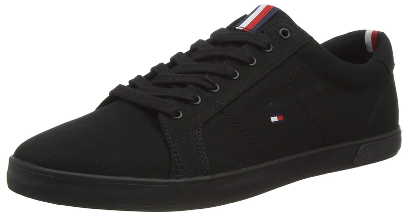 Tommy Hilfiger Men’s Vulcanised Trainers, Black (Black/Black), 6.5