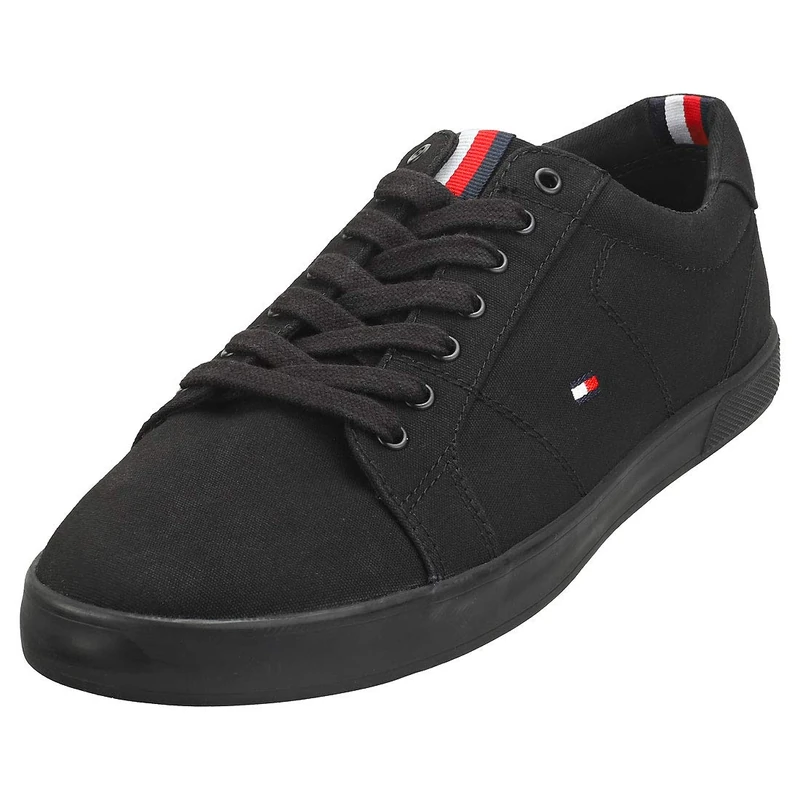 Tommy Hilfiger Men’s Vulcanised Trainers, Black (Black/Black), 7