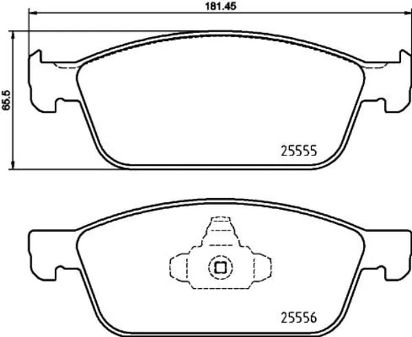 HELLA 8DB 355 025-511 Brake pad set - not prepared for wear indicator - T2645 - for e.g. FORD