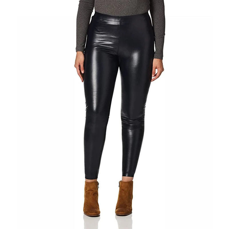 HUE Women's Sleek Effect High Waist Leggings, Navy, XL
