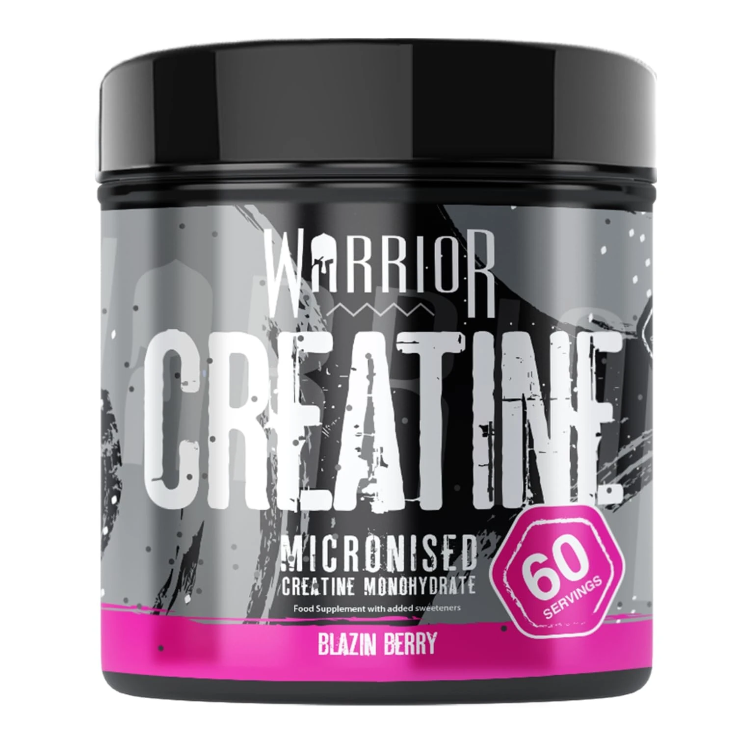 Warrior Creatine Monohydrate Powder – Micronised for Easy Mixing and Consumption – 100 Percent Pure Creatine – Proven to Improve Physical Performance and Recovery, 5 g Servings (Blazin Berry, 300 g)