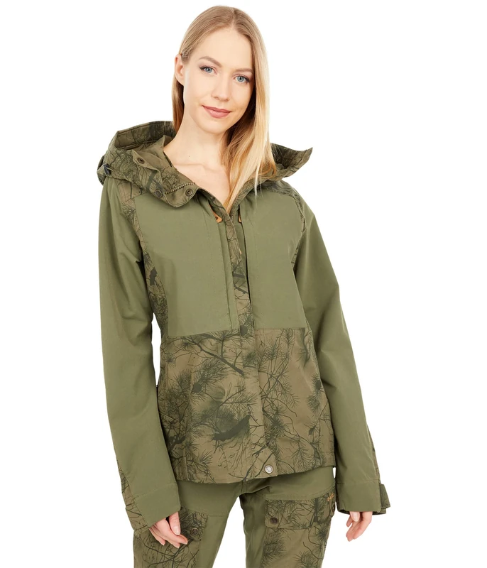 FJALLRAVEN F89892-626-625 Keb Jacket W Green Camo-Laurel Green XXS