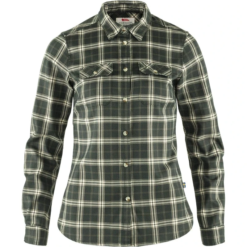 FJALLRAVEN Women's Fjällglim Stretch W Long Sleeve Shirt, Green, XS UK