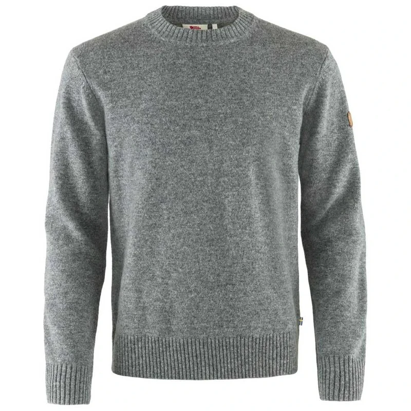 FJALLRAVEN Men's Övik Round-neck Sweater M Sweatshirt, Grey, M UK