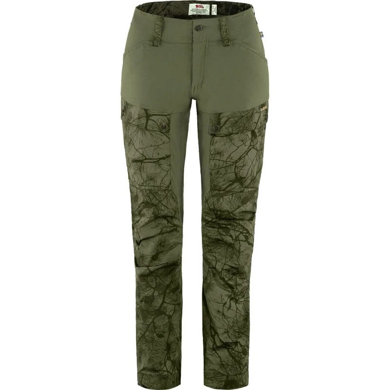 FJALLRAVEN F89852S -626-625 Keb Trousers Curved W Short Green Camo-Laurel Green 38