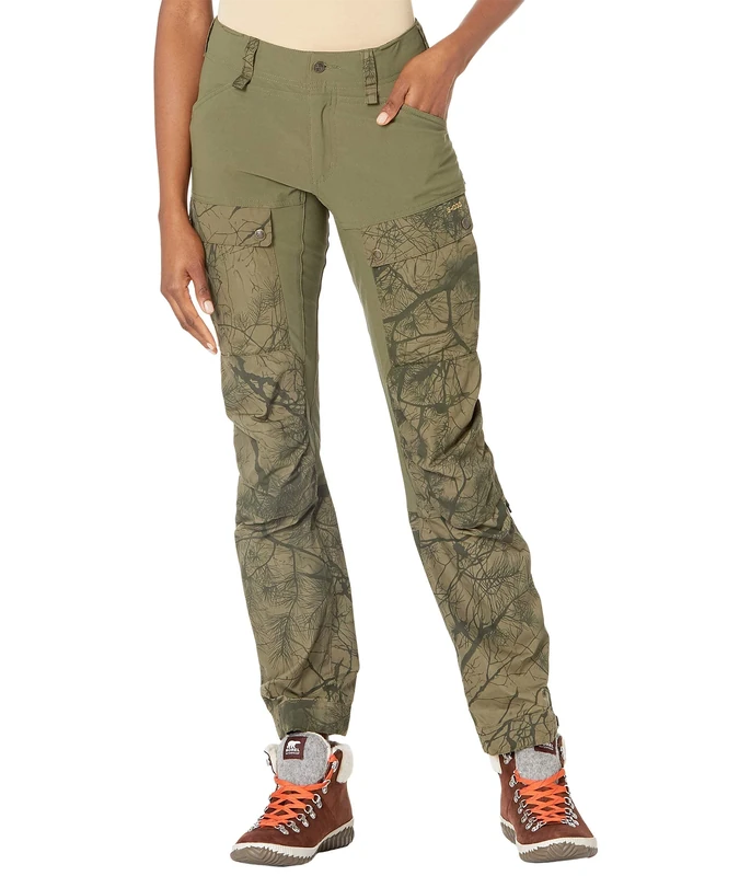 FJALLRAVEN F89898-626-625 Keb Trousers W Reg Green Camo-Laurel Green 48