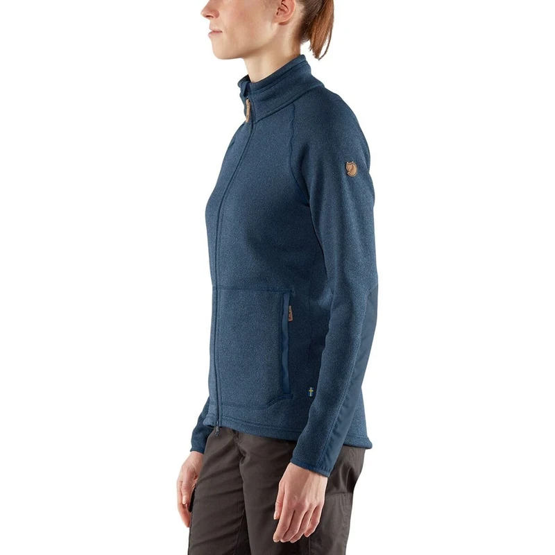 FJALLRAVEN Women's Övik Fleece Zip Sweater Sweatshirt, Blue, XL UK