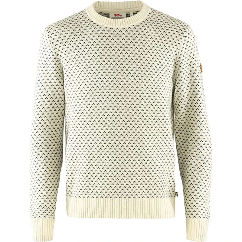 FJALLRAVEN Men's Ã–vik Nordic Sweater M Sweatshirt, White, M UK