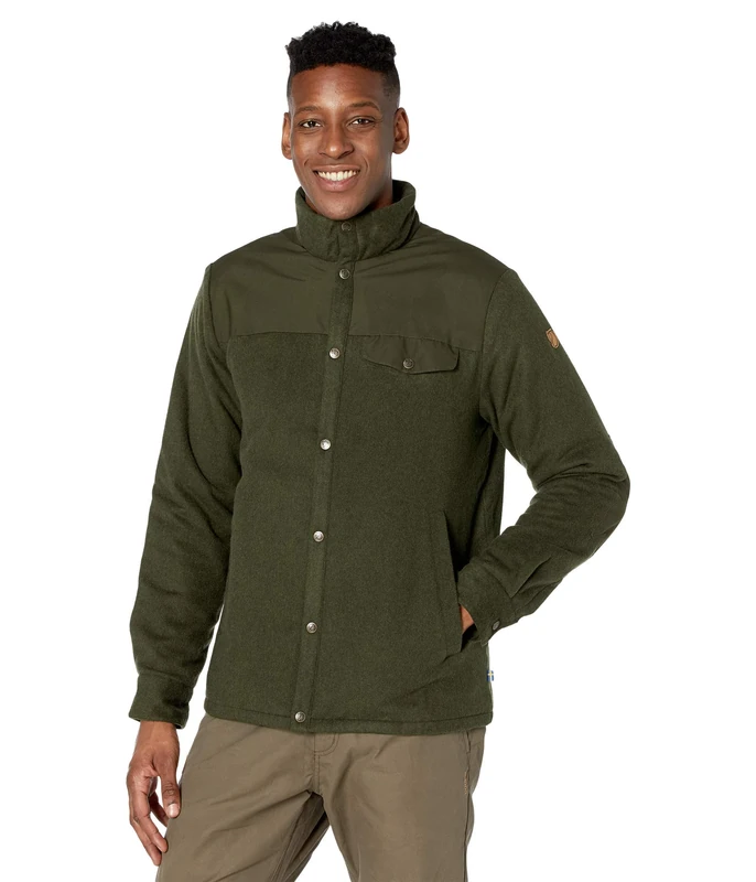 FJALLRAVEN Men's Canada Wool Padded M Jacket, green, L UK