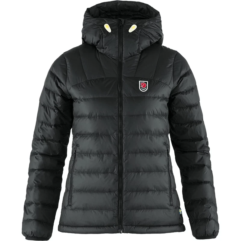 FJÄLLRÄVEN F86122-550 Expedition Pack Down Hooded-Jacket Women, Black, L