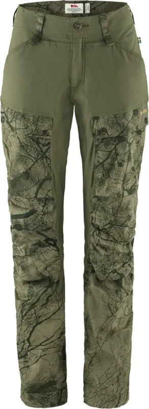 Fjällräven F89898S-626-625 Keb Trousers, Women, Short, Green Camo/Laurel Green, 40