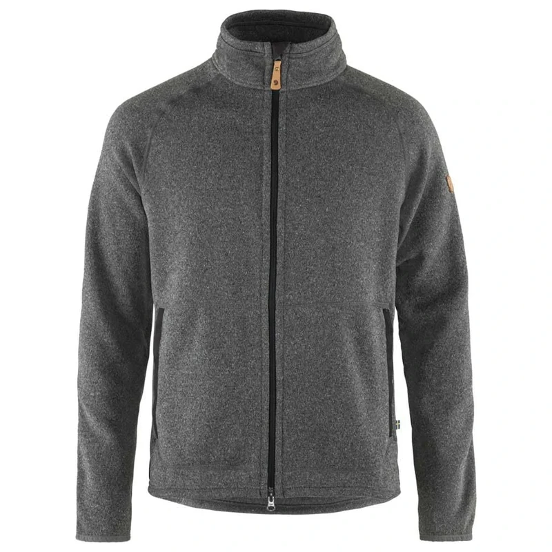 FJALLRAVEN Men's Övik Fleece Zip Sweater M Sweatshirt, Grey, L