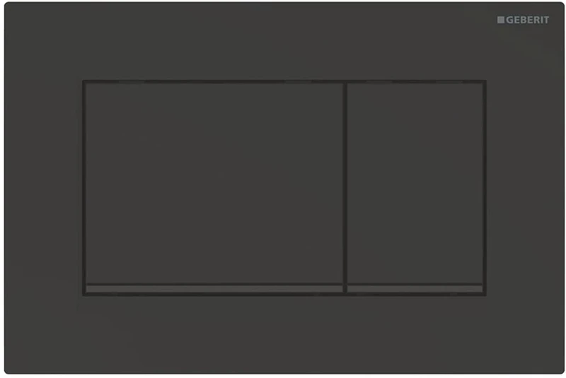 Geberit, Control Plate Sigma30 115.883.16.1, for 2 Quantities, matt Black, Black 115883161