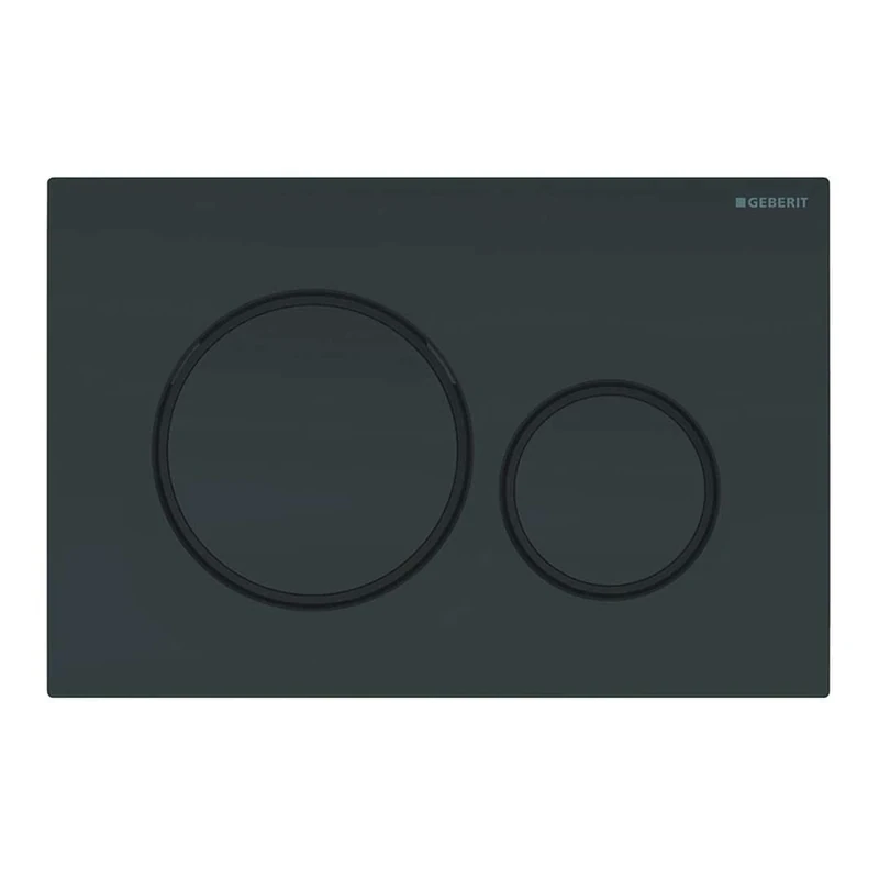 Geberit Sigma20 115.882.DW.1 2 Quantity Rinsing Plate, Deep Black, 115882DW1