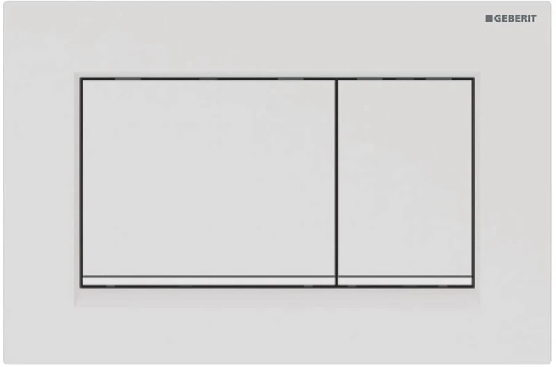Geberit, Control Plate Sigma30 115.883.01.1, for rinsing 2 Quantities, matt White, White 115883011
