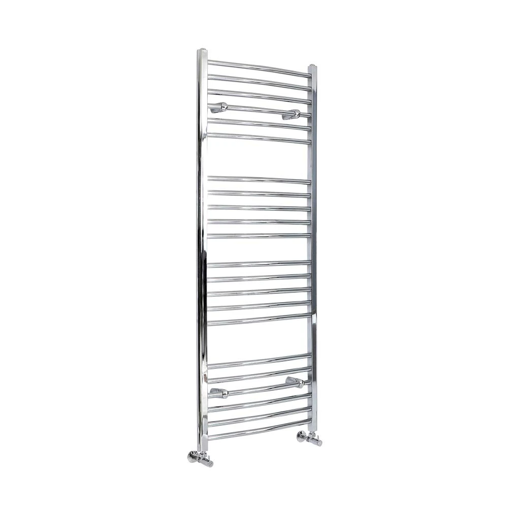 Milano Kent Chrome Curved Bar Heated Towel Rail - 1600mm x 500mm