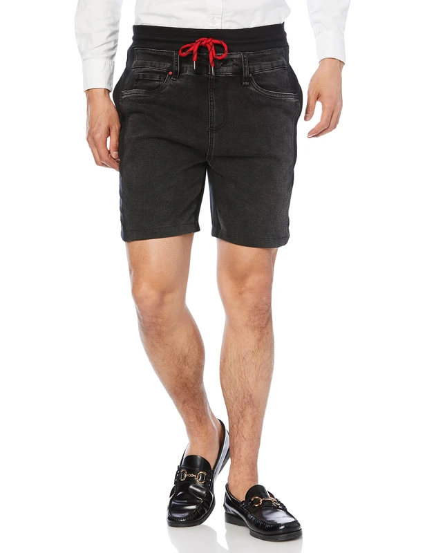 Desigual Men's Denim_Peter Shorts, Black, 36
