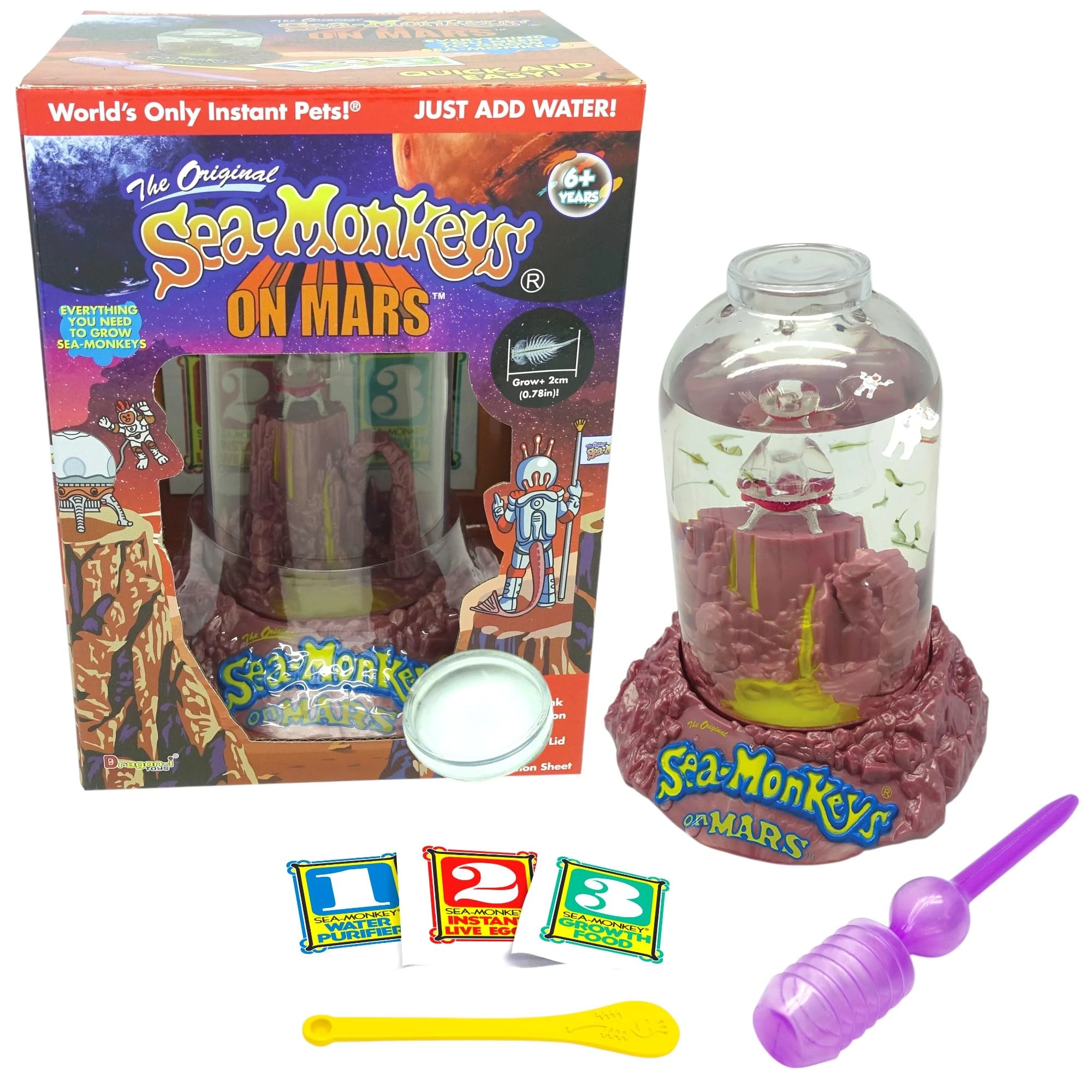 The Original Sea Monkeys - Sea Monkeys On Mars - Grow Your Own Pets Science Kit- Includes Eggs, Food, and Water Purifier