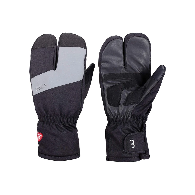 BBB Cycling Cycling Unisex's Gloves Subzero 2 x 2 | Water and Cold Resistant Touchscreen Non-Slip | Men and Women | MTB Road Bike Urban Cycling | BWG-35 XL, Black