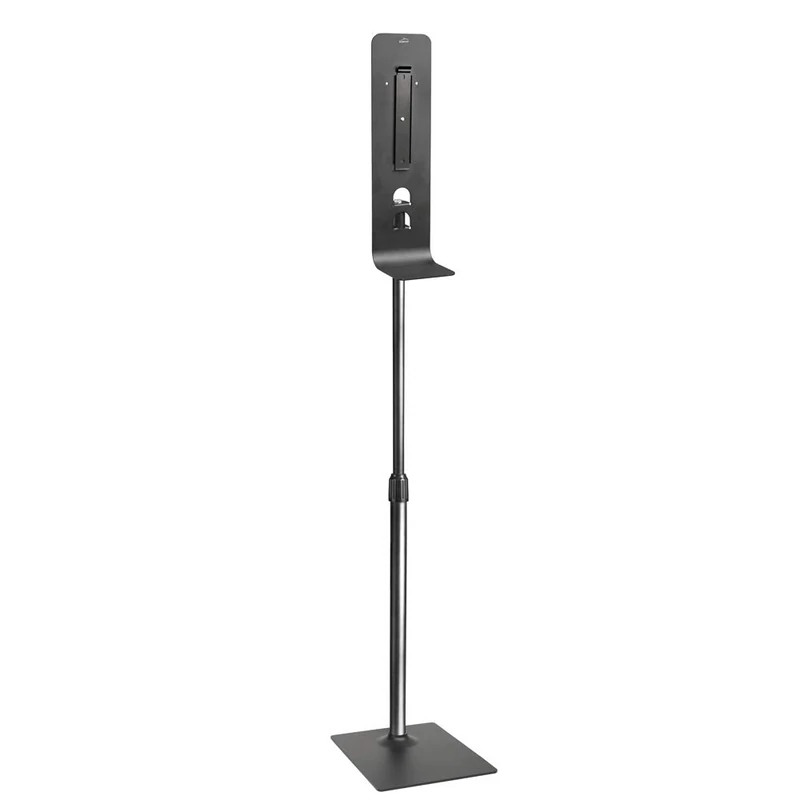 LACOR 91540 – Gel Dispenser Stand, Adjustable between 105 – 150 cm (Max Height), Suitable for Ref 91522, 91523, Black