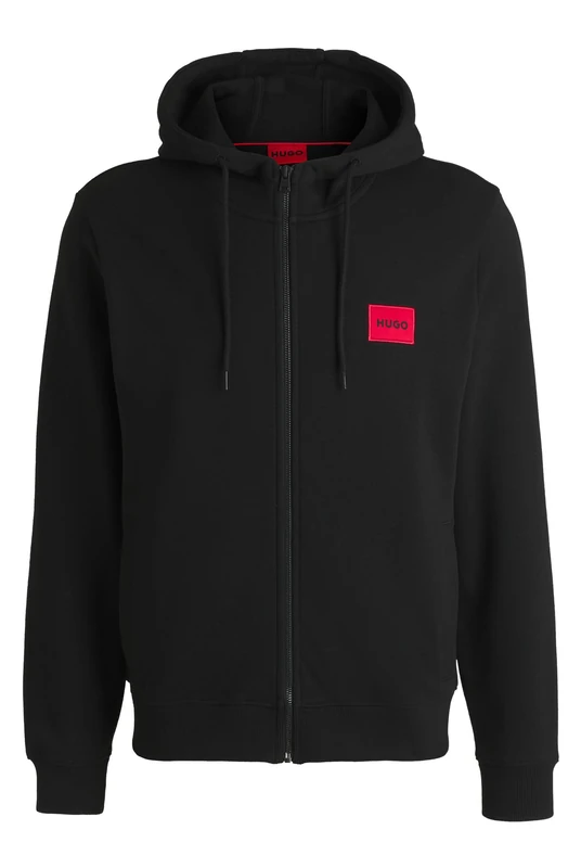 HUGO Men's Sweater, Modern, Black, XXL