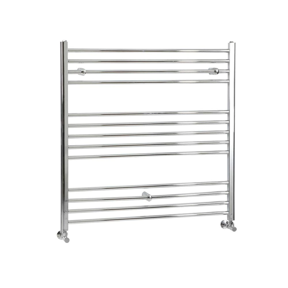 Milano Kent Chrome Straight Bar Heated Towel Rail - 1000mm x 1000mm