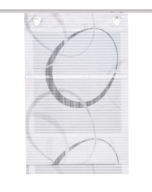 Home Fashion Magnetic Roller Blind Horizontal Stripes with Digital Print 130 x 100 cm Vitus Grey - Image 1
