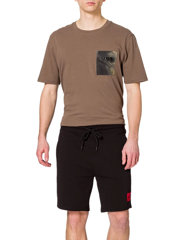 HUGO Men's Casual Shorts, Black 1, XXL