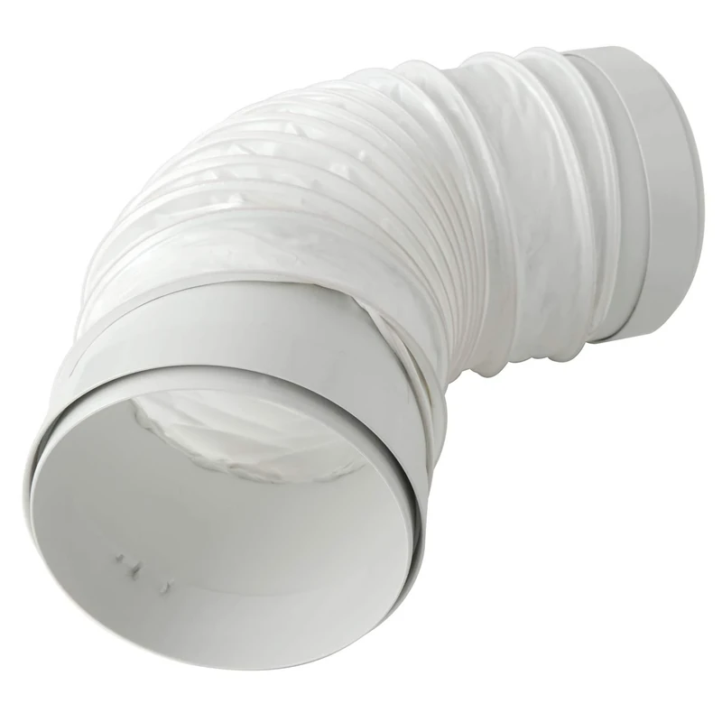 La Ventilazione CGF150B Flexible Joint Diameter Internal for Round Pipes with F/F Connections, White, ø 150 mm