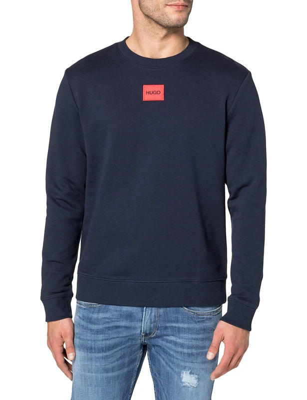 HUGO Men's Sweater, Blue, XXL