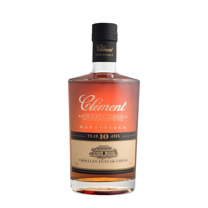 Clément Rhum Clement Vieux 10 Ans: Rhum Agricole 10 Year with natural flavours | Distilled, aged and bottled in Martinique | 42% Alcohol, 700ml | perfect for tasting
