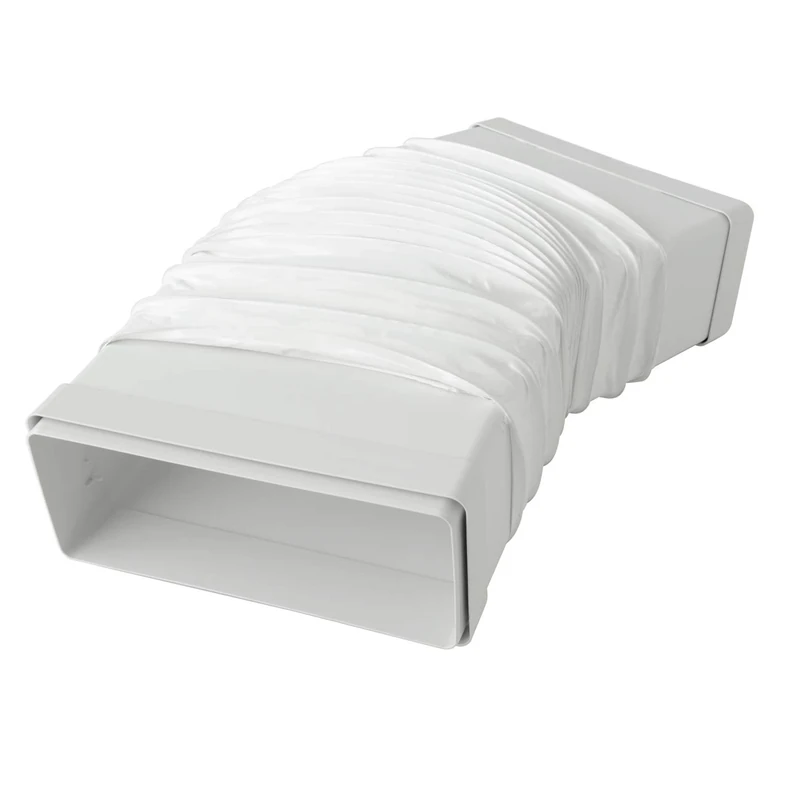 La Ventilazione CGF229B Flexible Coupling 220x90mm with F/F Inlets for Rectangular Tubes - White