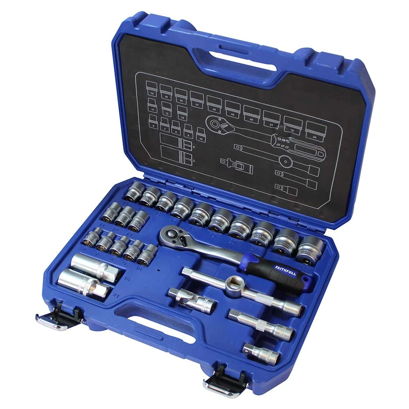 Socket Set of 26 Metric 3/8in Drive
