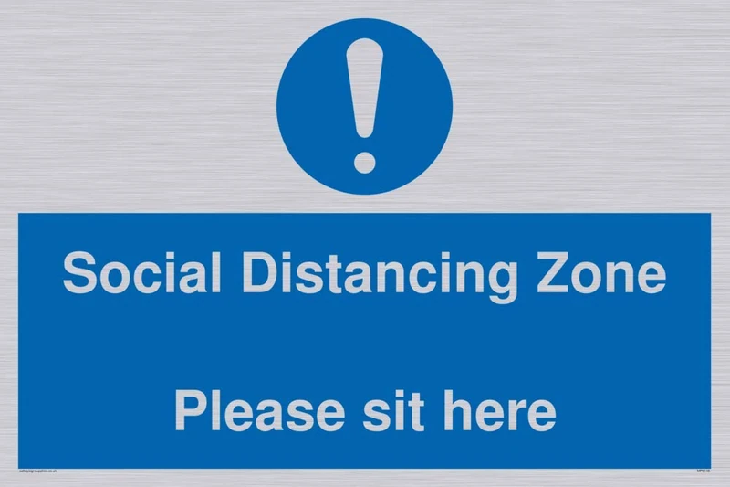 Social Distancing Zone Please sit here