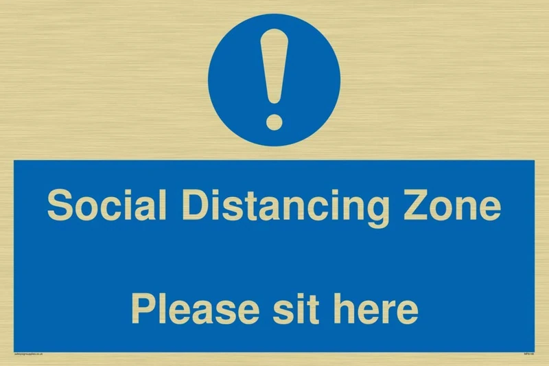 Social Distancing Zone Please sit here