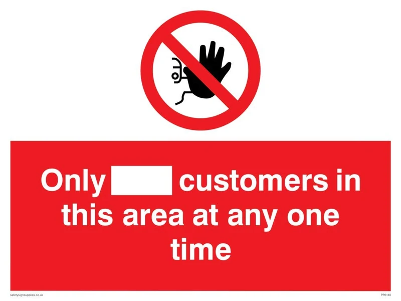 Only [ ] customers in this area at any one time