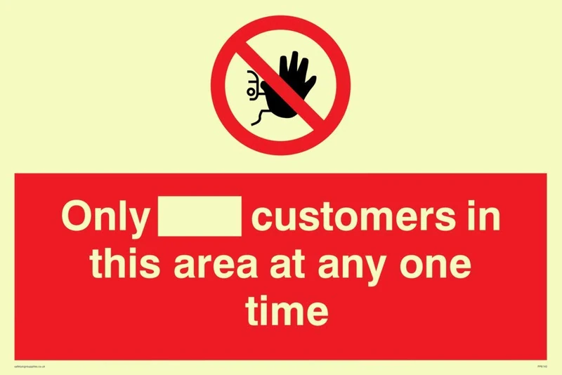 Only [ ] customers in this area at any one time